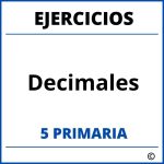 Ejercicios Decimales 5 Primaria PDF