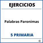 Ejercicios Palabras Paronimas 5 Primaria PDF