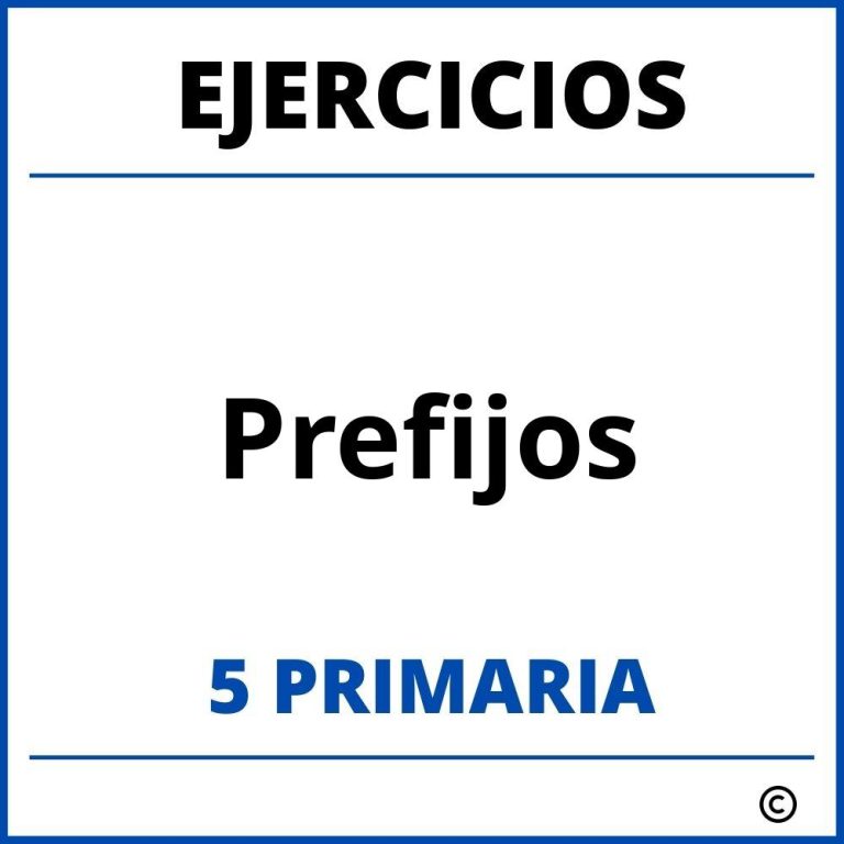 Ejercicios Prefijos Y Sufijos Primaria Pdf