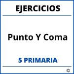 Ejercicios Punto Y Coma 5 Primaria PDF