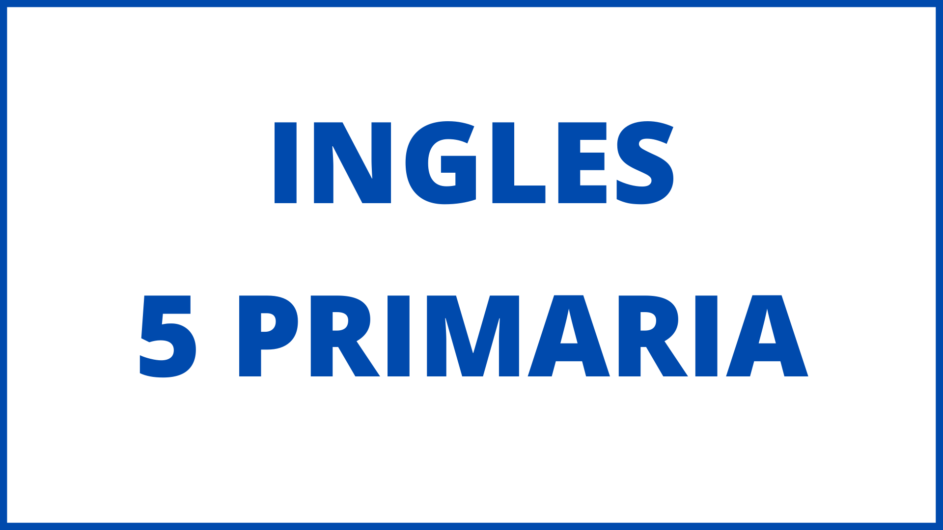 Ejercicios Ingles 5 Primaria - Repaso PDF Con Soluciones